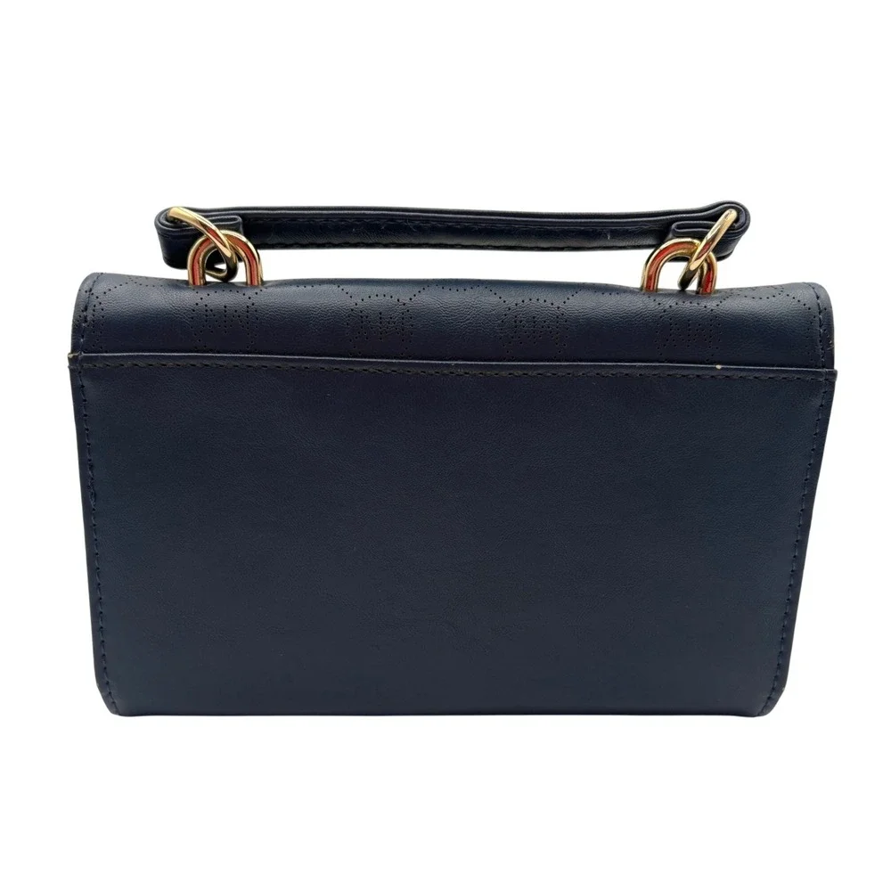 Marc‎ New York Wallet Womens OS Navy Blue Good Perforated Logo Top Handle